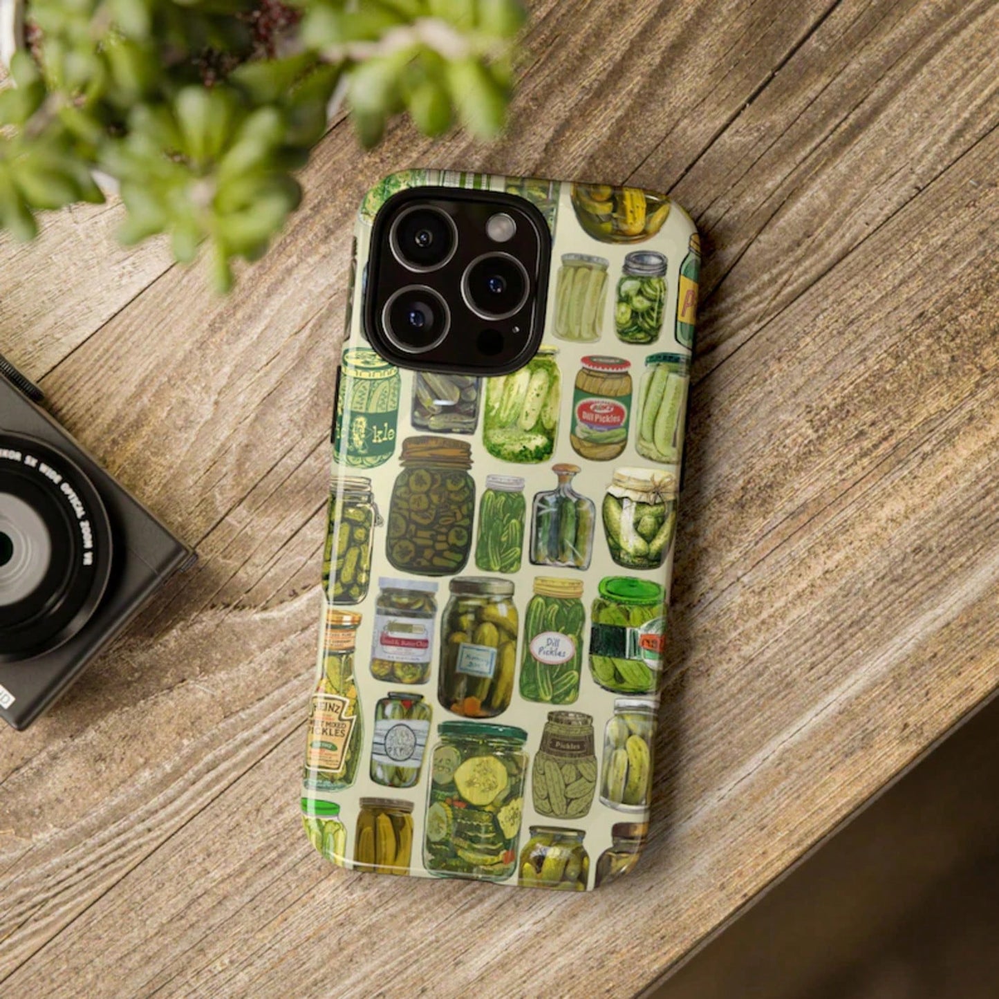Pickles Phone Case, Funny Dill Pickle Collage Cover, Cute Dual Layer Case, Gift For Her, Fun Food Phone Accessory