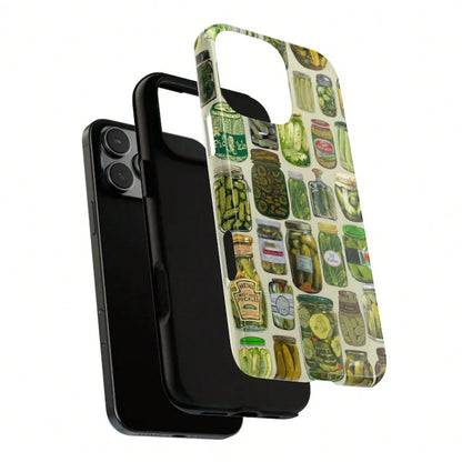 Pickles Phone Case, Funny Dill Pickle Collage Cover, Cute Dual Layer Case, Gift For Her, Fun Food Phone Accessory