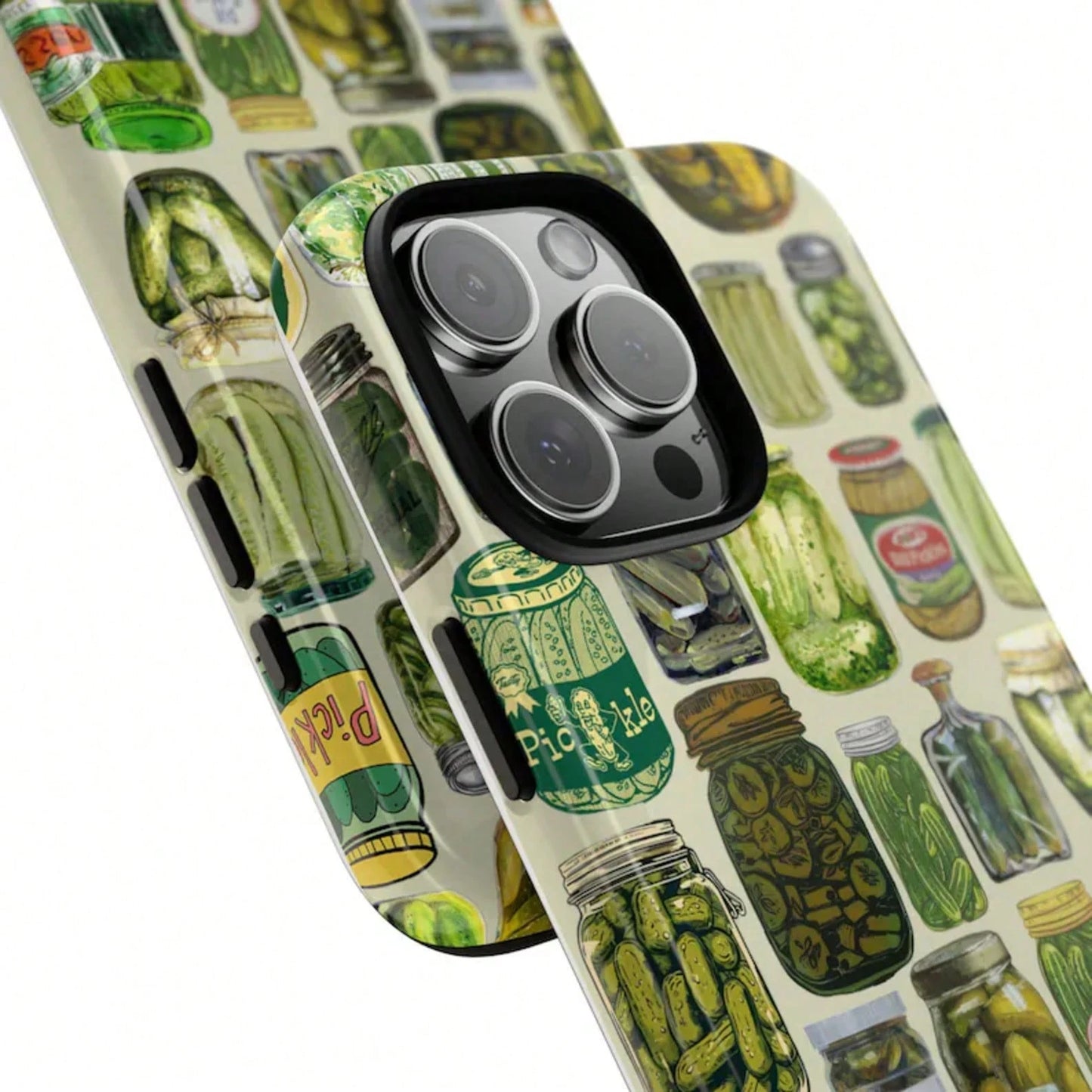 Pickles Phone Case, Funny Dill Pickle Collage Cover, Cute Dual Layer Case, Gift For Her, Fun Food Phone Accessory