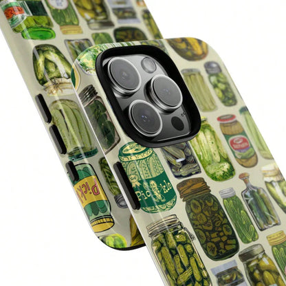 Pickles Phone Case, Funny Dill Pickle Collage Cover, Cute Dual Layer Case, Gift For Her, Fun Food Phone Accessory