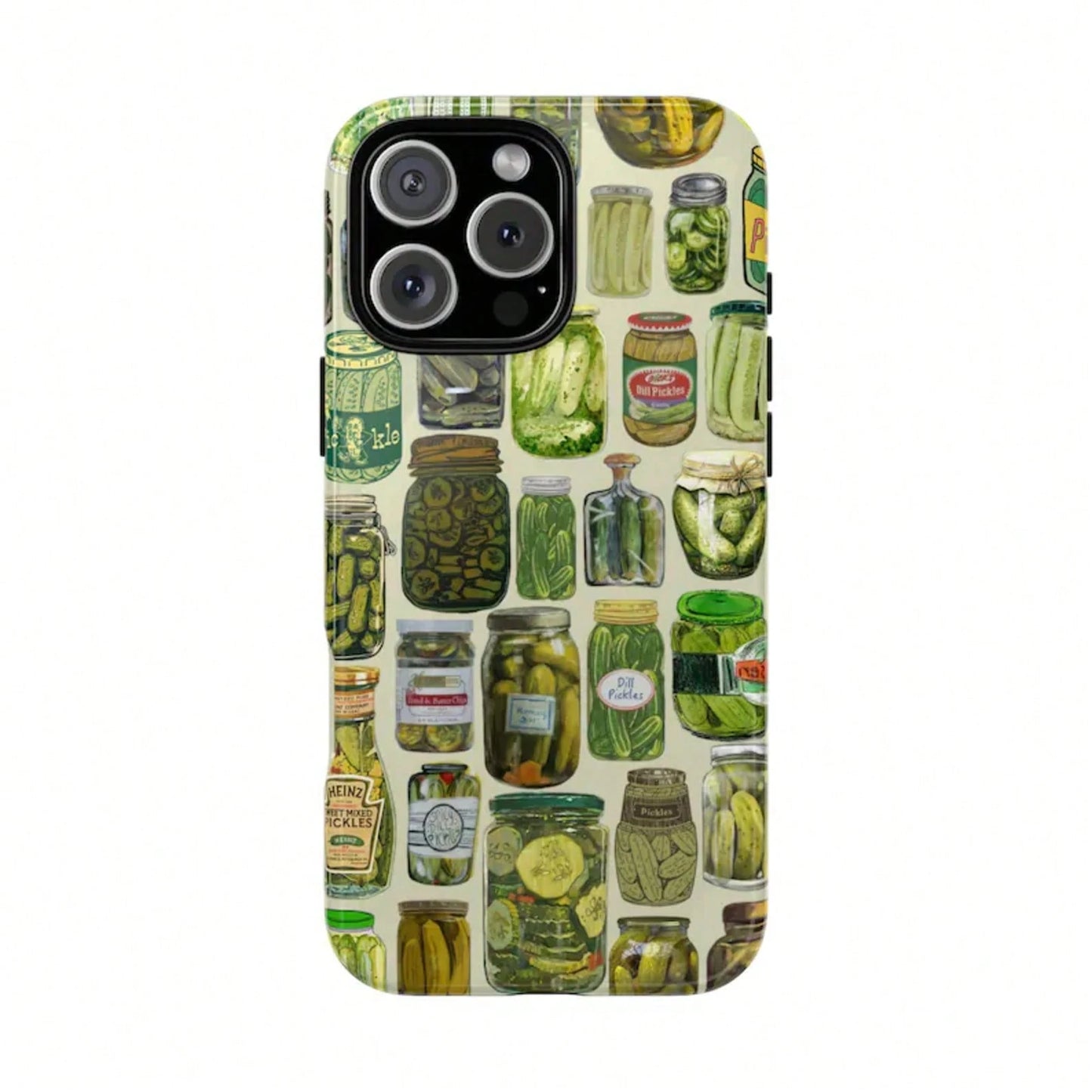 Pickles Phone Case, Funny Dill Pickle Collage Cover, Cute Dual Layer Case, Gift For Her, Fun Food Phone Accessory
