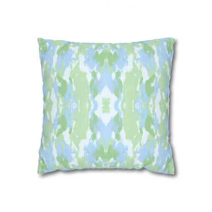 [Pillow Cover]Blue And Green Abstract Pillow Cover Dorm Dr For College Girls Home And Apartt Dr Tow Pillows For Couch(Pillow Core Not Included)