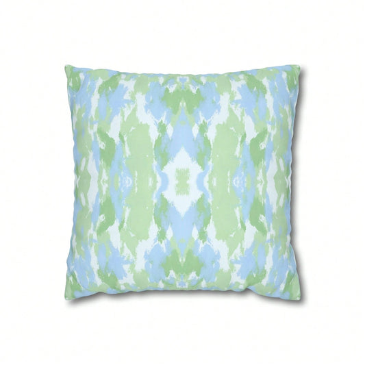 [Pillow Cover]Blue And Green Abstract Pillow Cover Dorm Dr For College Girls Home And Apartt Dr Tow Pillows For Couch(Pillow Core Not Included)