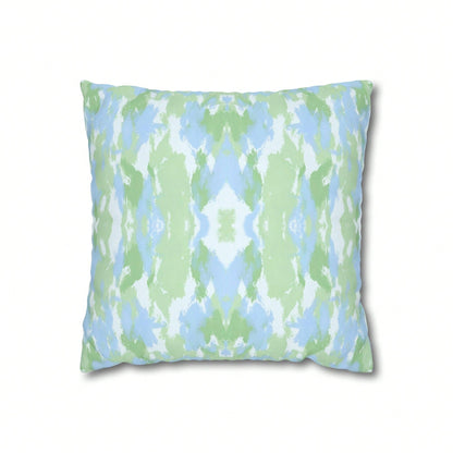 [Pillow Cover]Blue And Green Abstract Pillow Cover Dorm Dr For College Girls Home And Apartt Dr Tow Pillows For Couch(Pillow Core Not Included)