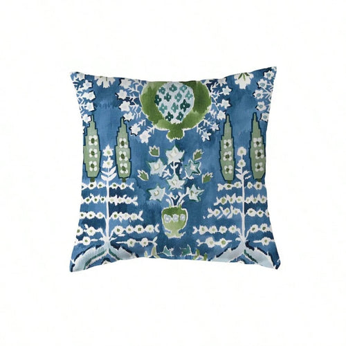 Pillow Cover: Blue Green Accent Pillow Cover, Like,Blue & Green Chinoiserie Throw Pillow Cover, Watercolor Botanical Decorative Cushion Cover For Couch Sofa Bed Living Room
