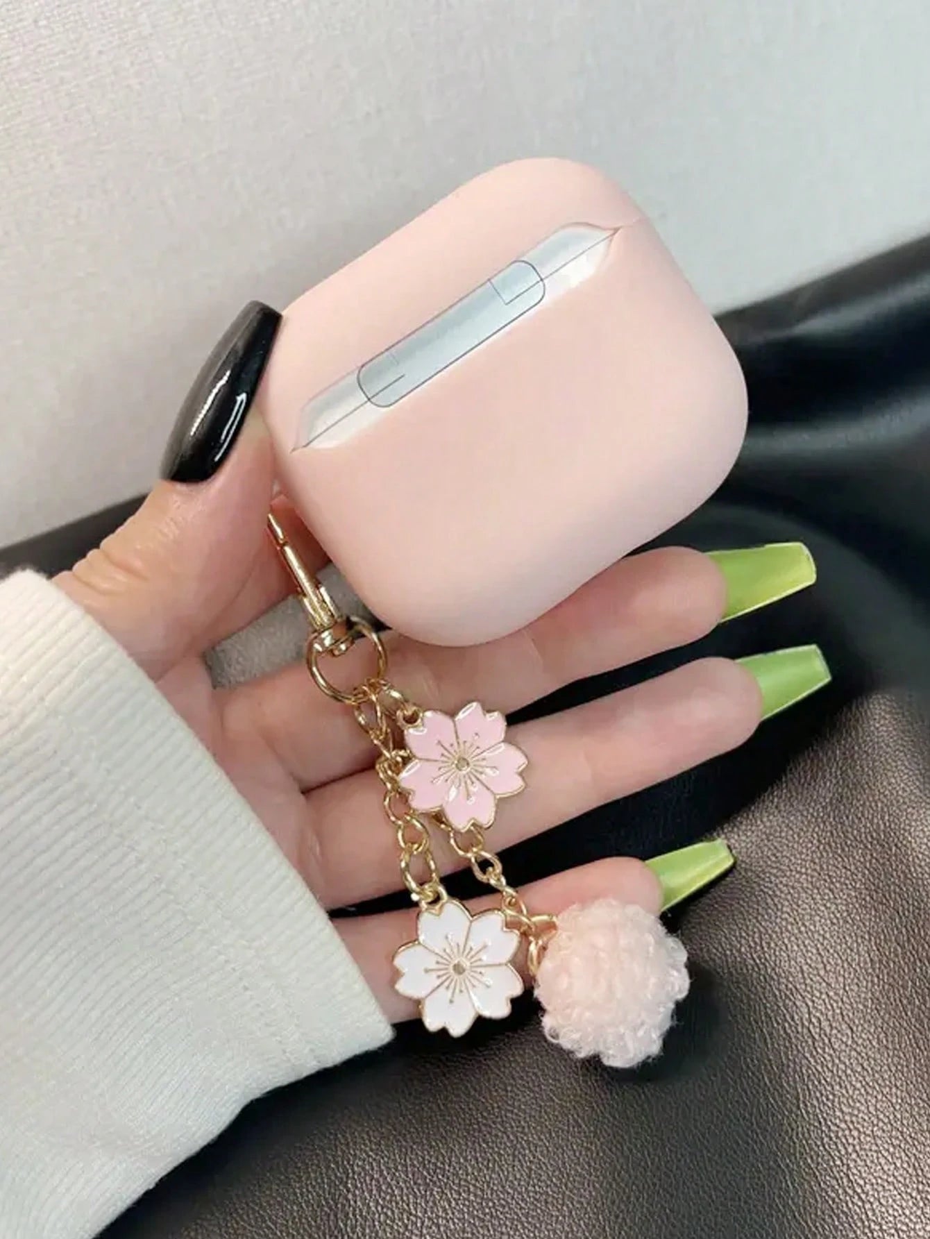 Pink Silicone Flower Elements Case Compatible With Airpods Pro 2/ 3rd Generation 1pc Silicone Protective Earphone Case Spring Birthday Gift
