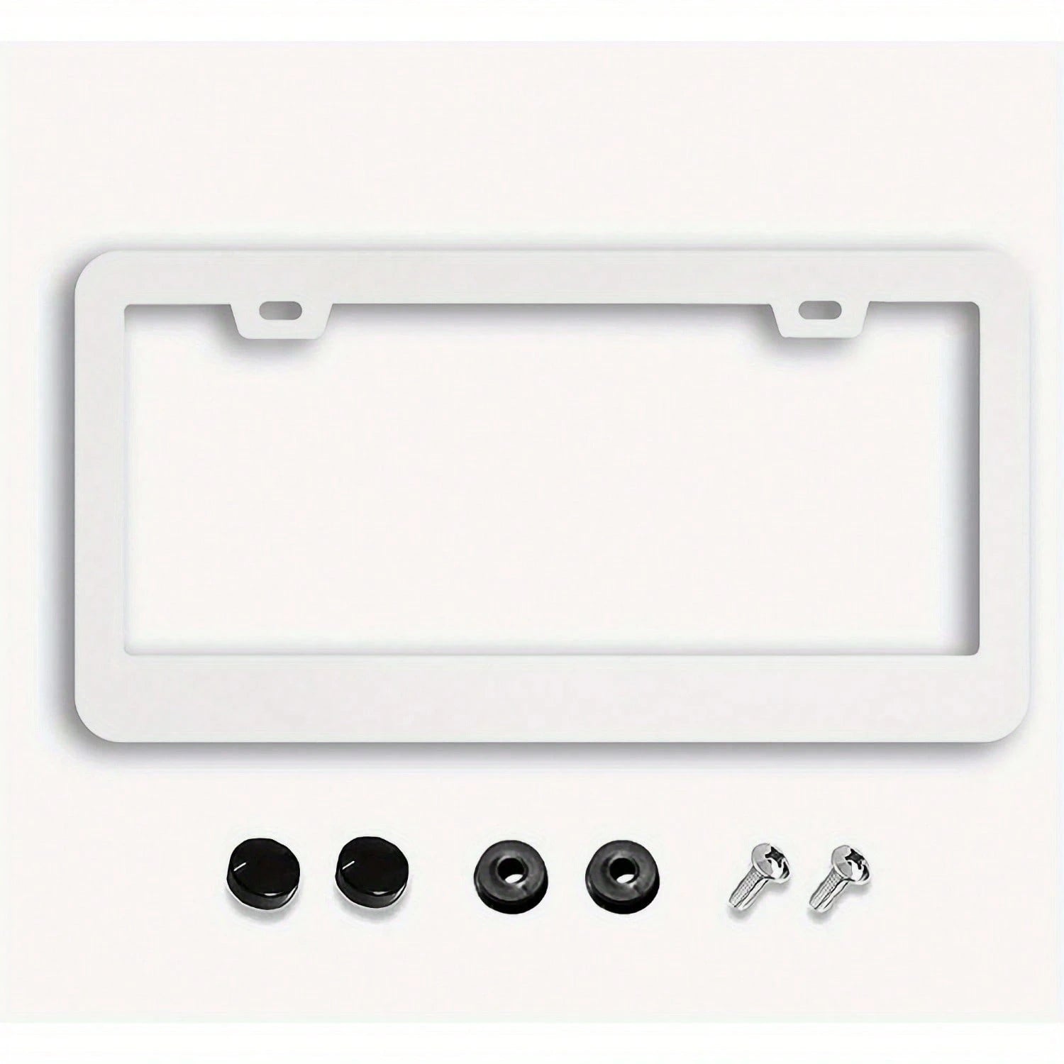Pink Strawberry Butterfly Floral Car License Plate Frame, Stainless Steel Material, Rust-Resistant Design. This Car Accessory Includes Screws, Size Is 12.2X 6.3inch
