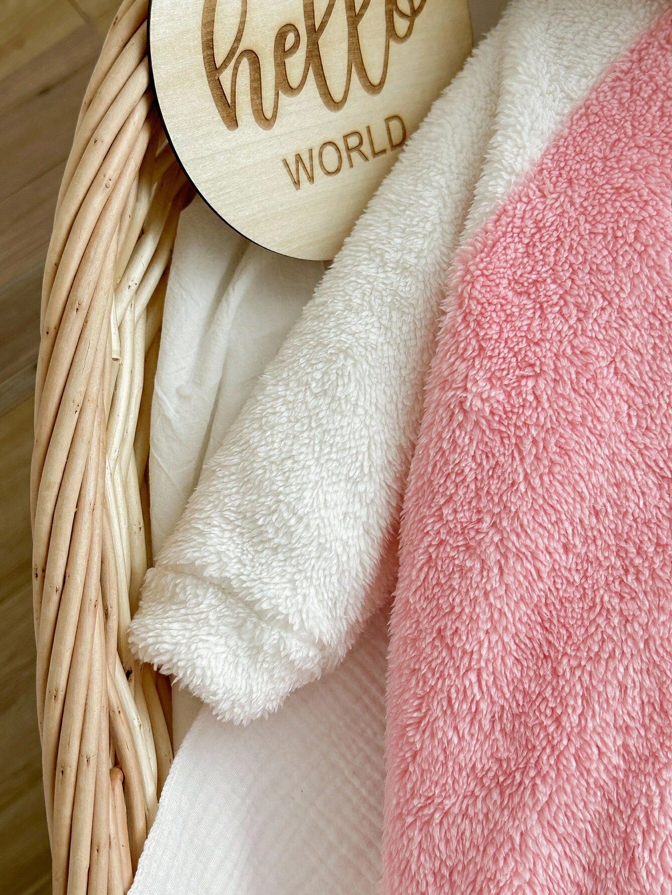 Pink Stripe Autumn Cute Club Newborn Baby Girl Plush Hooded Jumpsuit,Knitted Bear Patch Fluffy Color Matching Romper,Warm Winter Outdoor Casual Outfit
