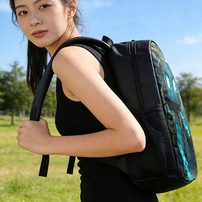 Pixel Block Monster Adventure Backpack Set For Travel, Commuting- Stylish & Functional Design, Playful Design, Ideal For Gaming Events, Weekend Getaways, Fall Outdoor Adventures And Holiday Gifting