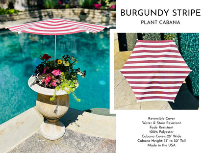 Plant Cabana: Burgundy Stripe