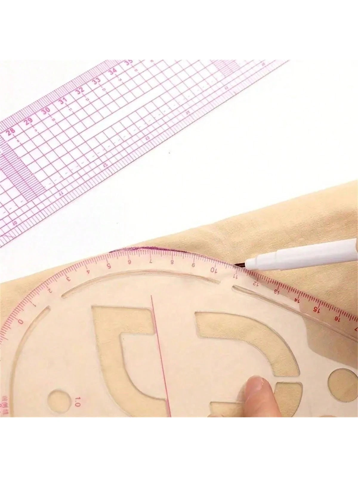 Plastic Soft Ruler-French Curve Metric Ruler Set Sewing Measure Dressmaking TailorDrawing Template Craft Tool French Metric Ruler Curve Ruler SewingRuler Dressmaking Tailor Tool Sewing Tools Tailor Ru