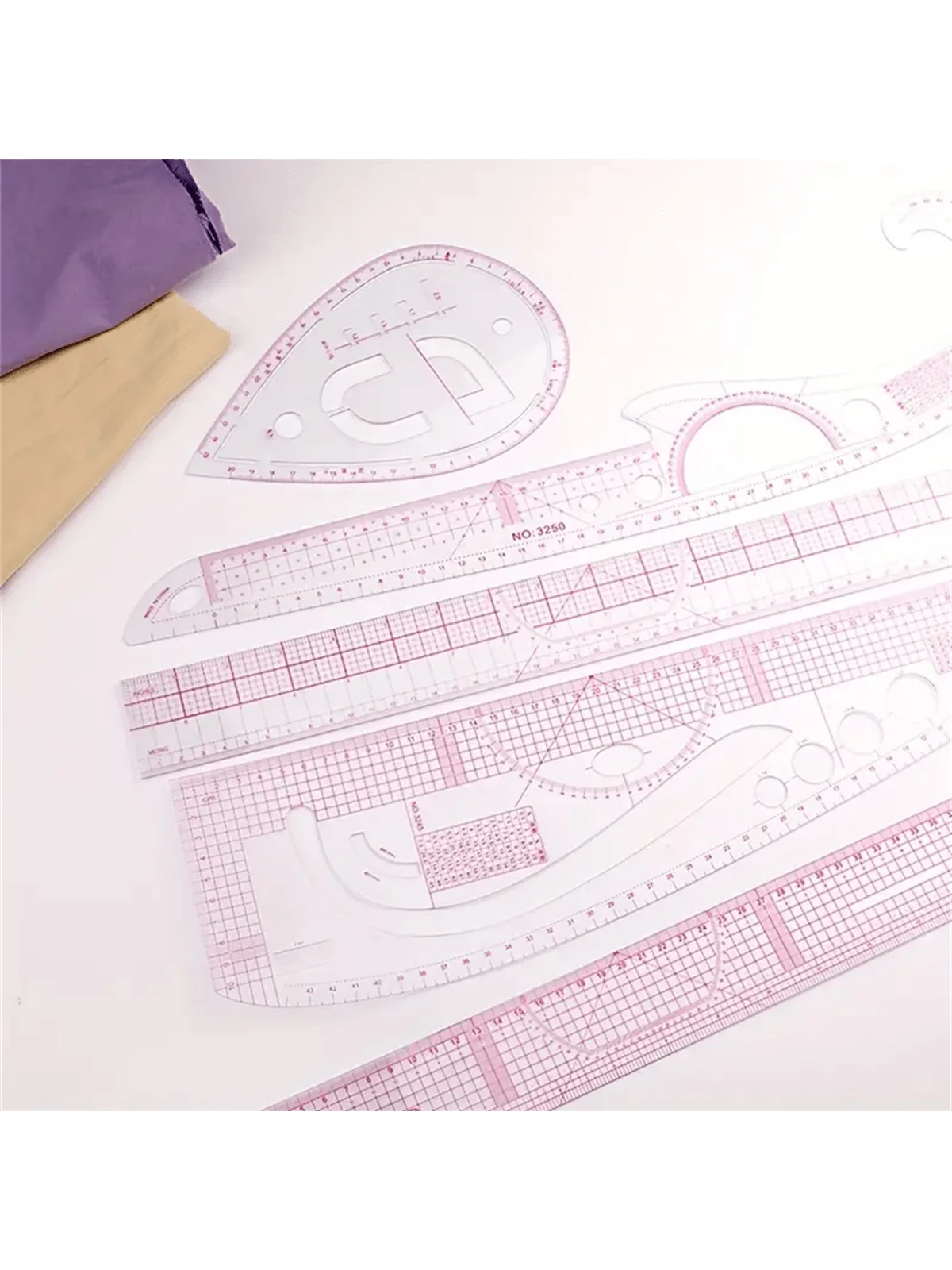 Plastic Soft Ruler-French Curve Metric Ruler Set Sewing Measure Dressmaking TailorDrawing Template Craft Tool French Metric Ruler Curve Ruler SewingRuler Dressmaking Tailor Tool Sewing Tools Tailor Ru