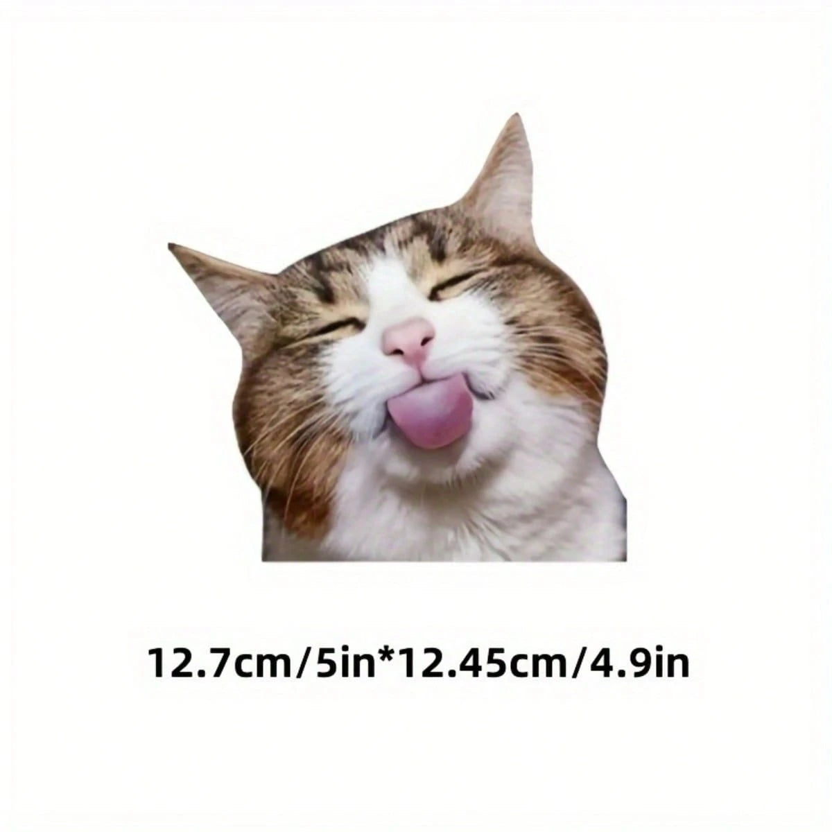 Playful Cartoon Cat Tongue Sticker- Fun Decal, Suitable For Cars, Laptops, Luggage, Durable And Easy To Apply On Plastic/Wood/Glass/Metal/Ceramic, Cute Design, Suitable For Vehicle Rear Or Side, Cat