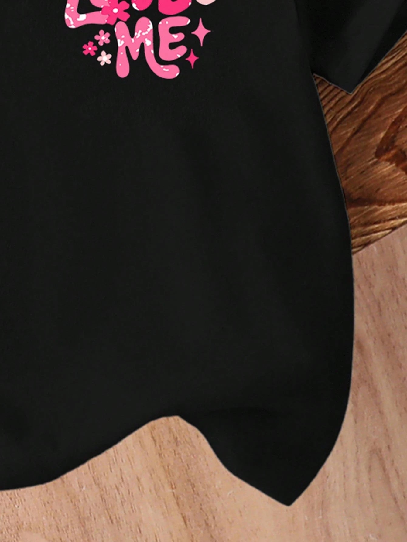 Playful Pals Baby Girls Cute Jesus Loves Me Floral Print Round Neck Short Sleeve Casual T-Shirt