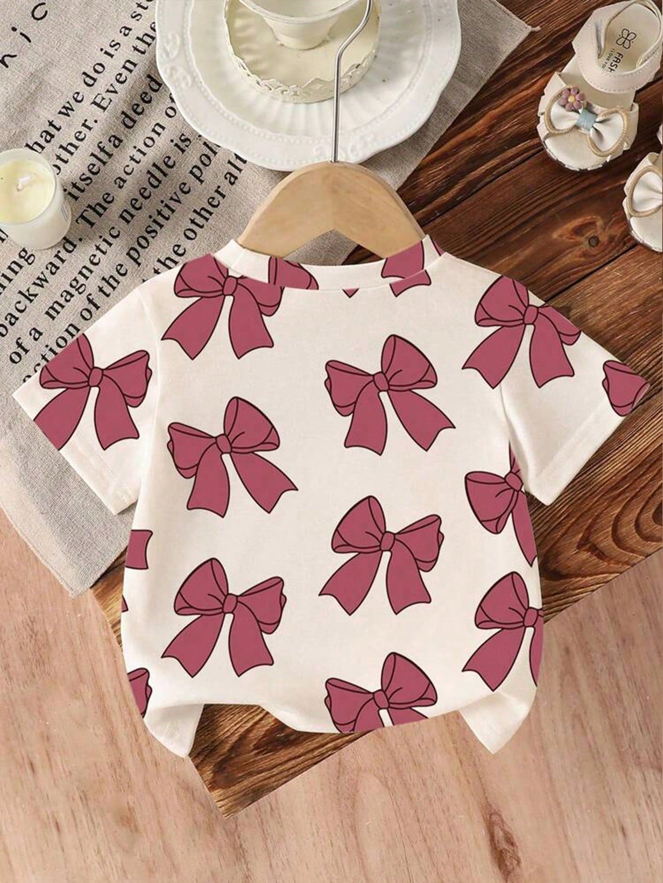 Playful Pals Baby Girls Cute Jesus Loves Me Floral Print Round Neck Short Sleeve Casual T-Shirt