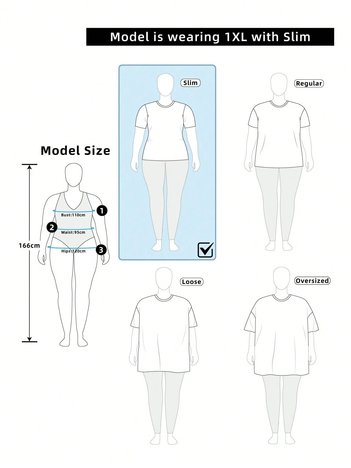 Plus Size Women Funny Print Short Sleeve Fitted T-Shirt