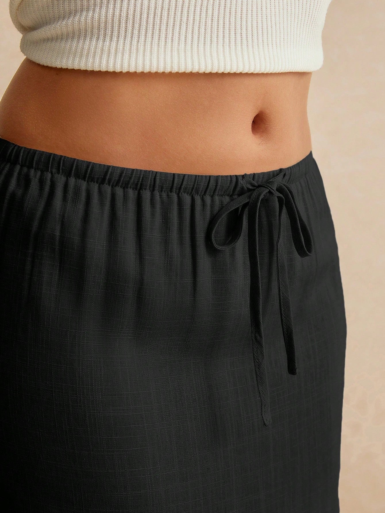 Poéselle Women's Skirt, Floor Length Maxi Skirt, Tie At Waist, Cute Skirt, Low Waist Skirt