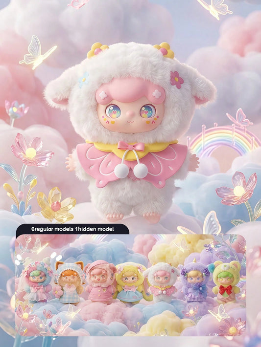 POKOJA LAND Blind Box(Non-Plush Filling)A Collection Of Floral And Fairy-Themed Figurine Boxes In A Pastoral Style, Featuring 6 Regular Designs And 1 Hidden Style Character Figurine, With A Color Sche
