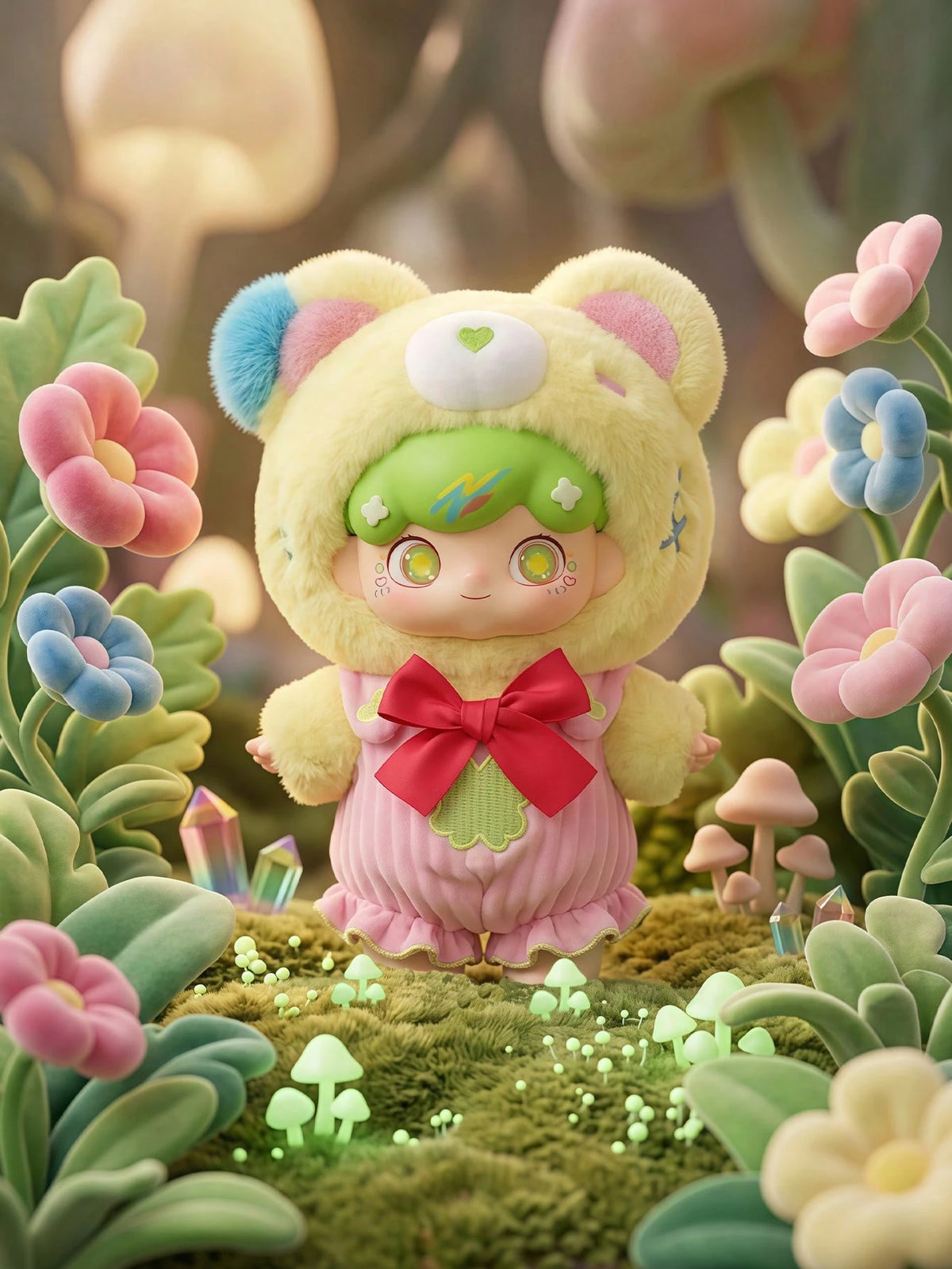 POKOJA LAND Blind Box(Non-Plush Filling)A Collection Of Floral And Fairy-Themed Figurine Boxes In A Pastoral Style, Featuring 6 Regular Designs And 1 Hidden Style Character Figurine, With A Color Sche