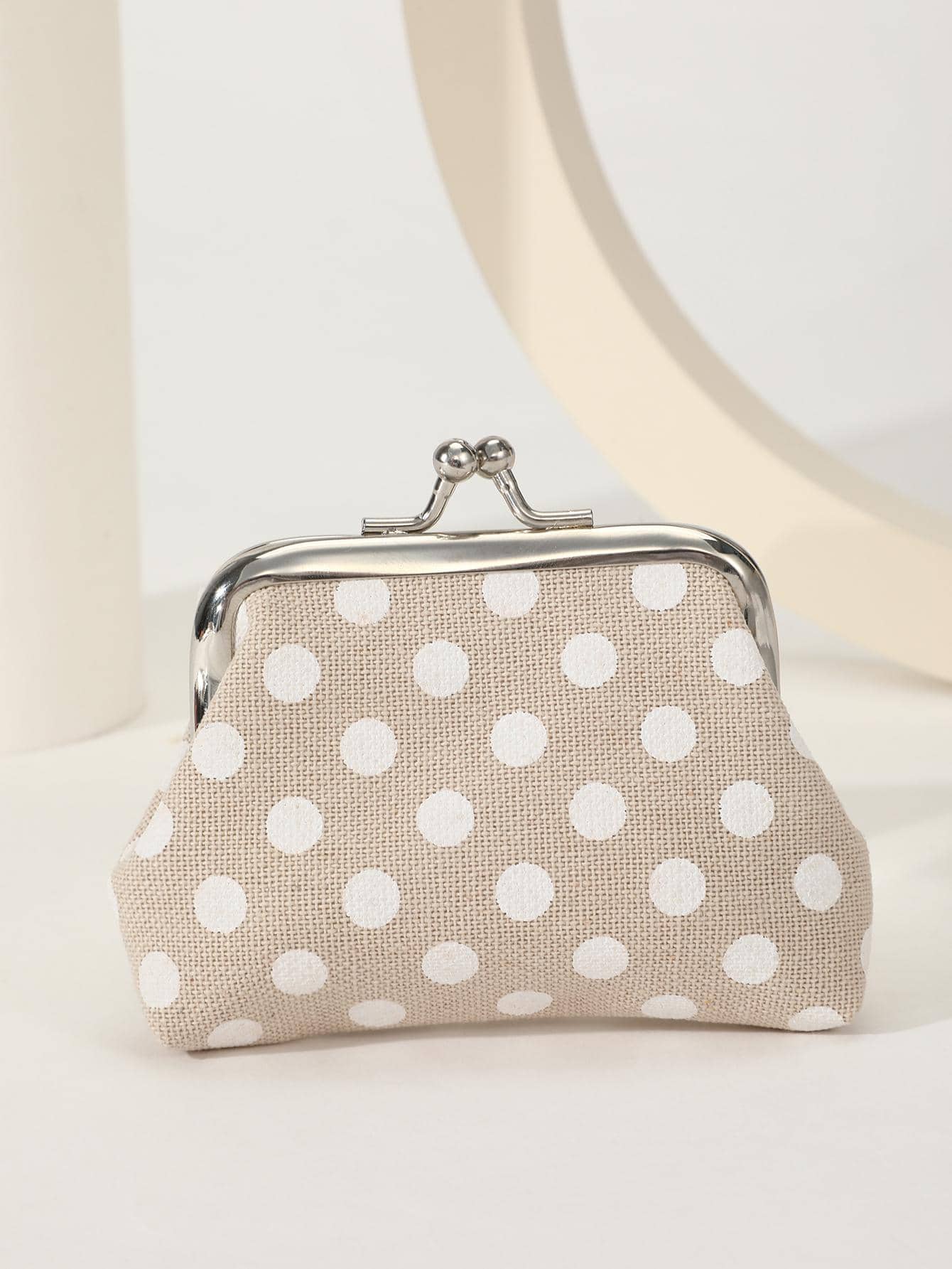 Polka Dot Perfection: Women's Fashion Versatile Kiss Lock Coin Purse, Travel Wallet, Mini Wallet