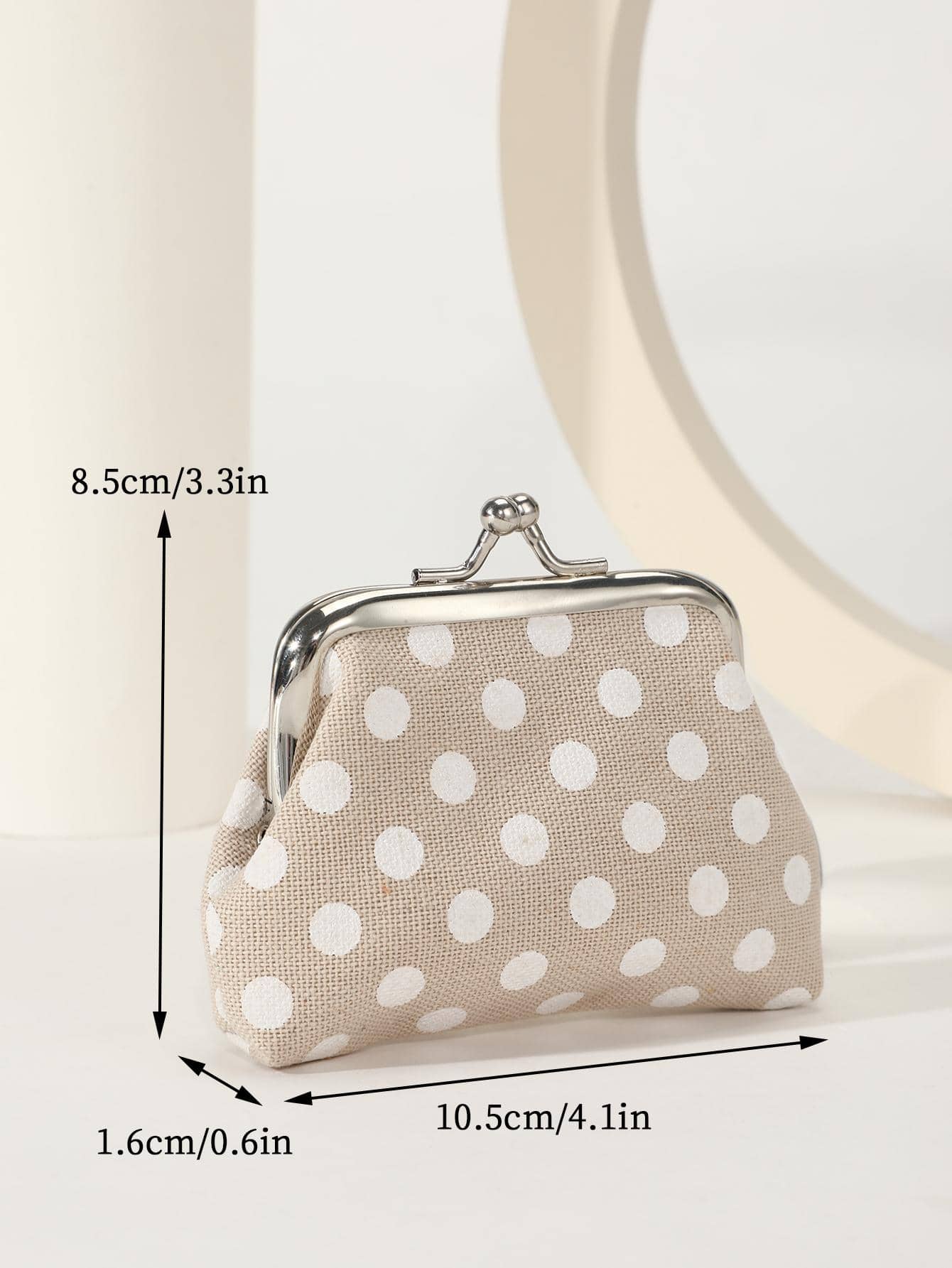 Polka Dot Perfection: Women's Fashion Versatile Kiss Lock Coin Purse, Travel Wallet, Mini Wallet