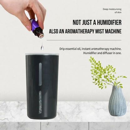 Portable 300ml Rechargeable Car Humidifier, Portable High-Mist Air Purifier, Aroma Diffuser, With Colored LED Night Light. Suitable For Home, Office, And Other Home Essentials. Also Suitable For Car A
