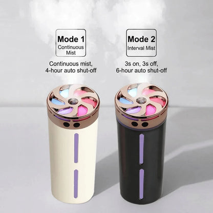 Portable 300ml Rechargeable Car Humidifier, Portable High-Mist Air Purifier, Aroma Diffuser, With Colored LED Night Light. Suitable For Home, Office, And Other Home Essentials. Also Suitable For Car A