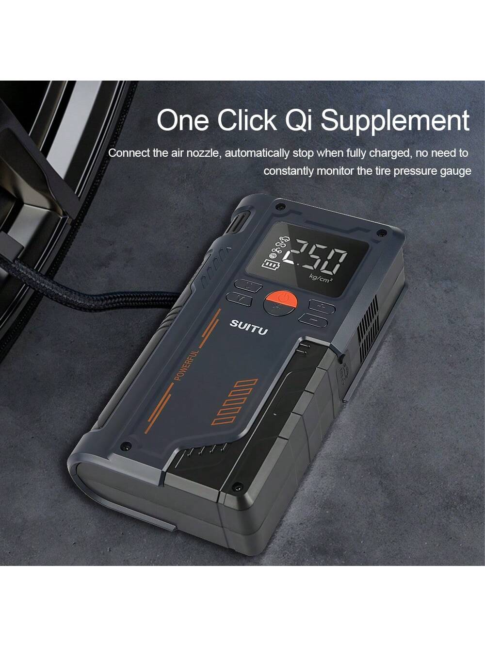 Portable Car Jump Starter & Air Pump 4 In 1 150PSI Air Compressor PowerBank Booster Car Starter Device Automotive Tyre Inflator
