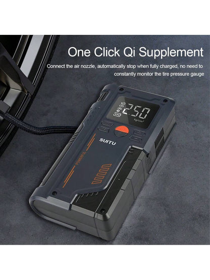 Portable Car Jump Starter & Air Pump 4 In 1 150PSI Air Compressor PowerBank Booster Car Starter Device Automotive Tyre Inflator