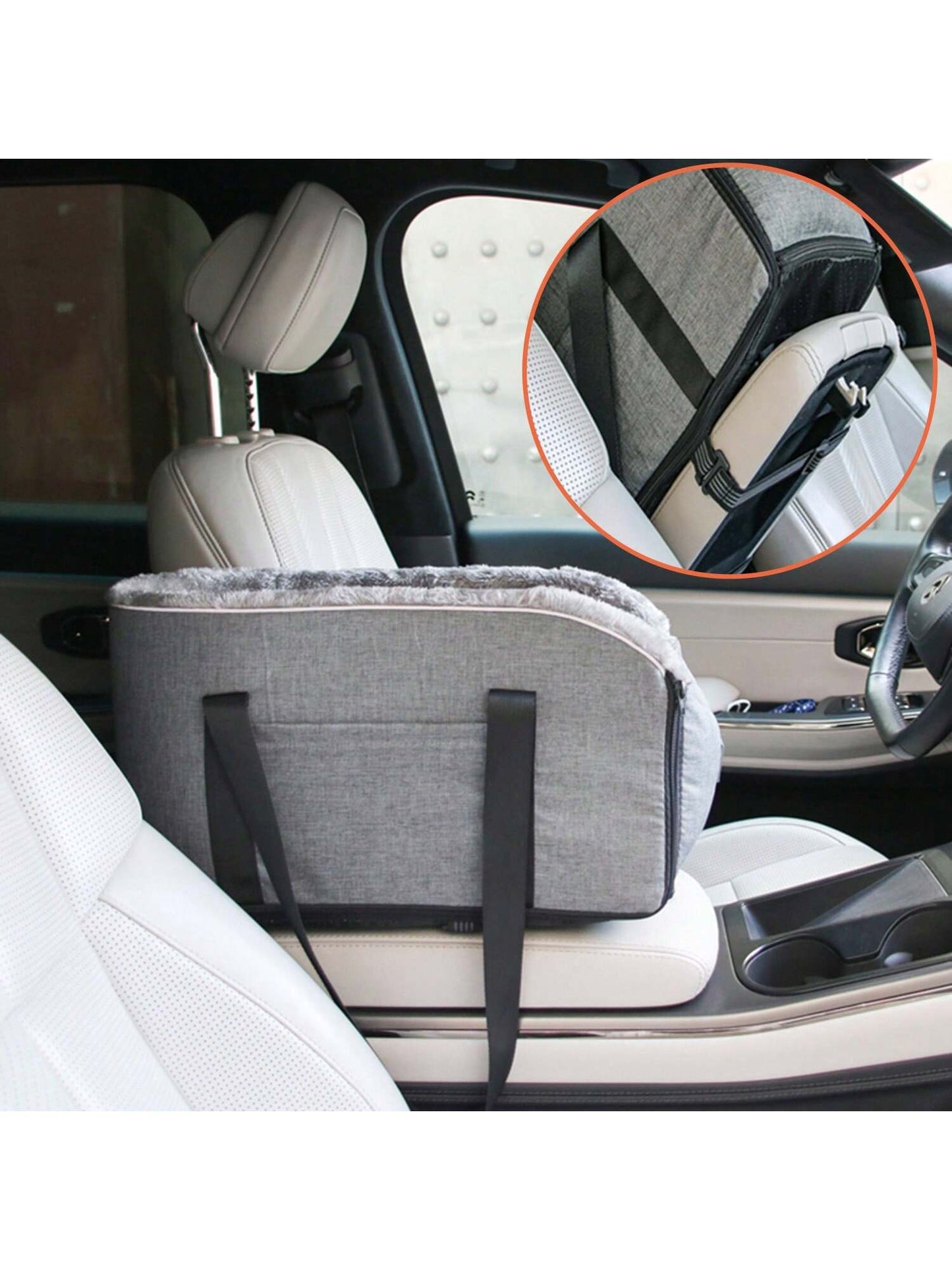 Portable Console Dog Car Seat Detachable Pet Safety Booster Seat Washable With Adjustable Safety Belt&Soft Cushion For Small Cats Pets Up To 13lbs Travel