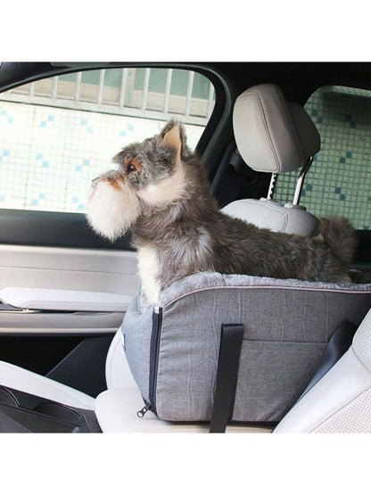 Portable Console Dog Car Seat Detachable Pet Safety Booster Seat Washable With Adjustable Safety Belt&Soft Cushion For Small Cats Pets Up To 13lbs Travel