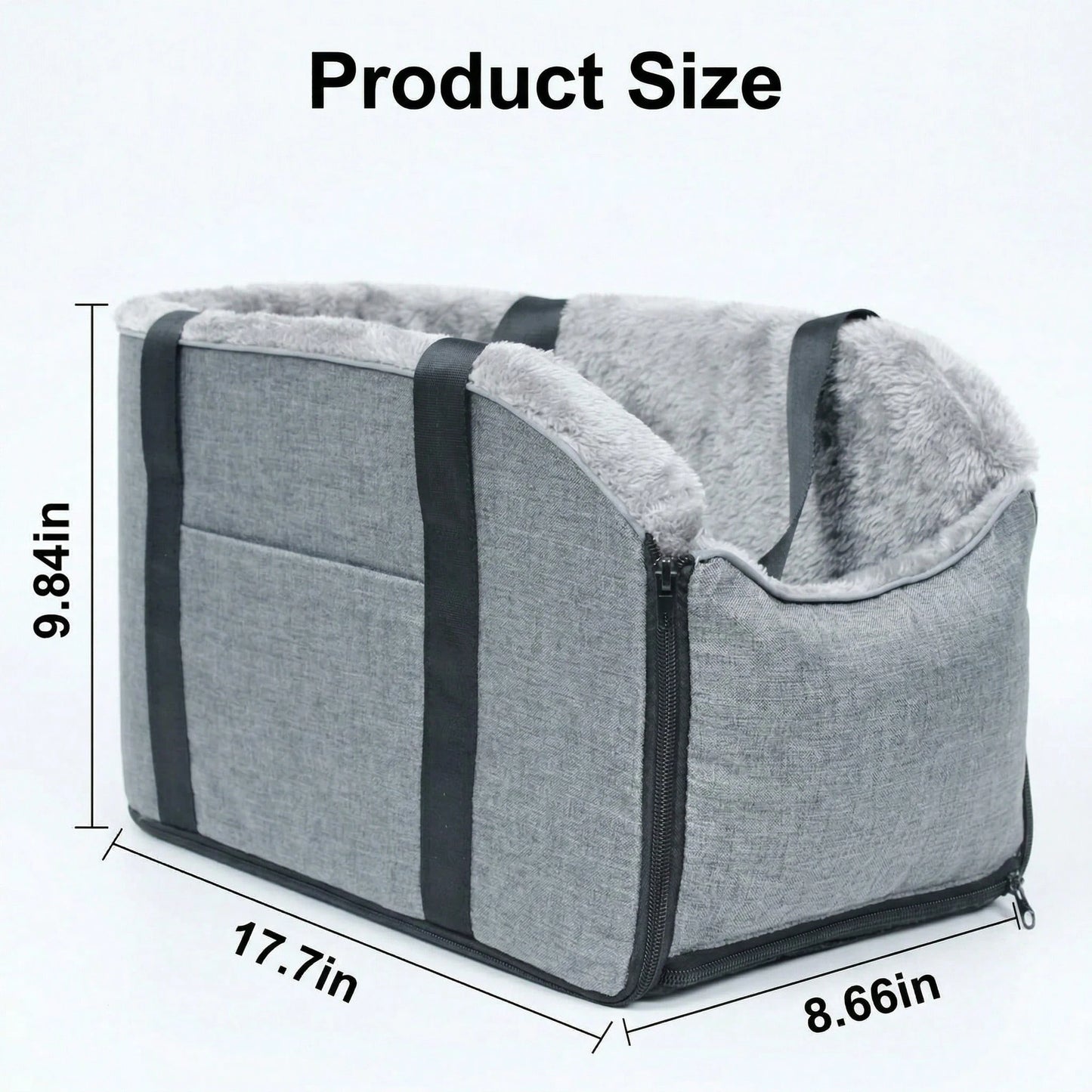 Portable Console Dog Car Seat Detachable Pet Safety Booster Seat Washable With Adjustable Safety Belt&Soft Cushion For Small Cats Pets Up To 13lbs Travel