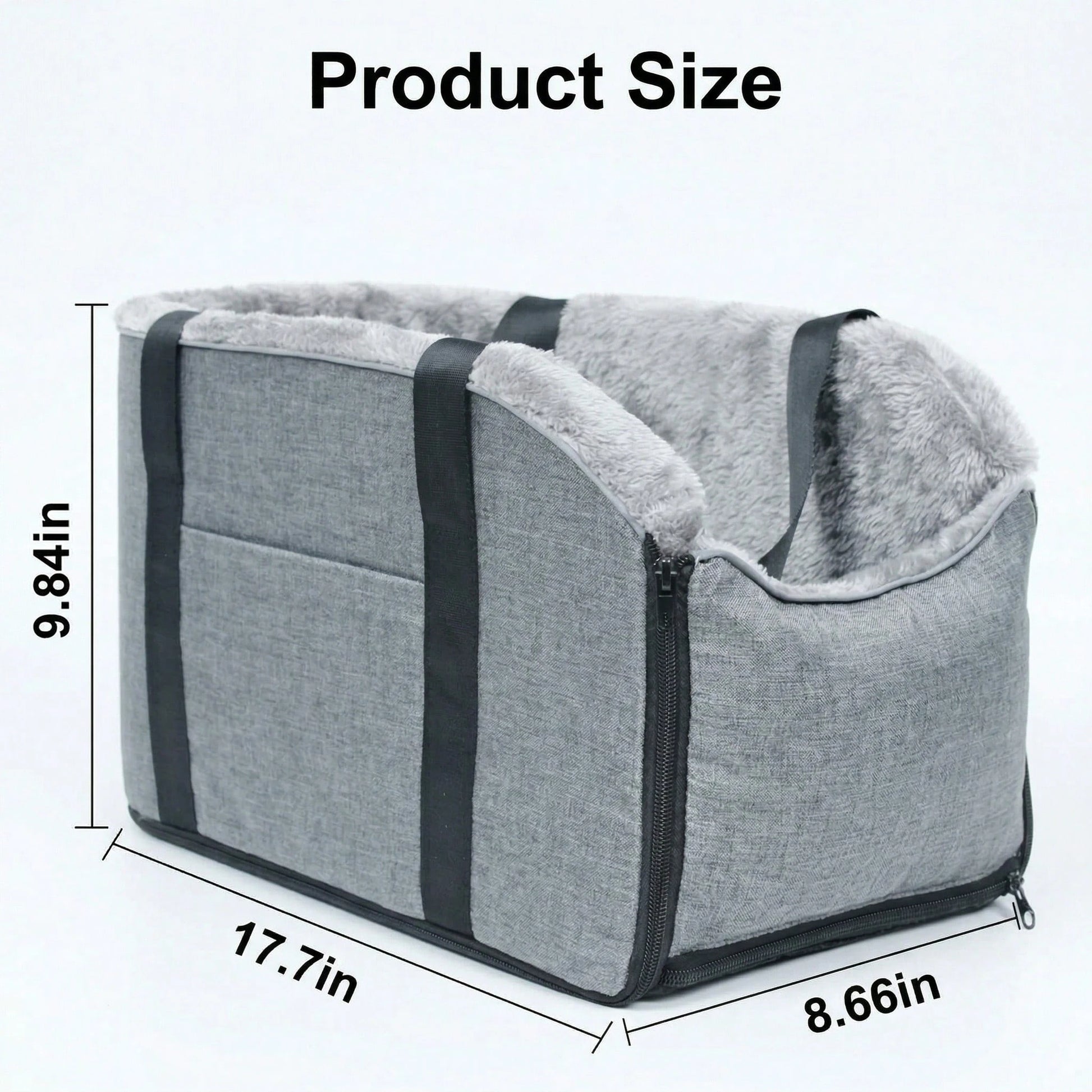 Portable Console Dog Car Seat Detachable Pet Safety Booster Seat Washable With Adjustable Safety Belt&Soft Cushion For Small Cats Pets Up To 13lbs Travel