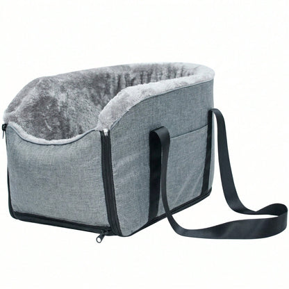 Portable Console Dog Car Seat Detachable Pet Safety Booster Seat Washable With Adjustable Safety Belt&Soft Cushion For Small Cats Pets Up To 13lbs Travel