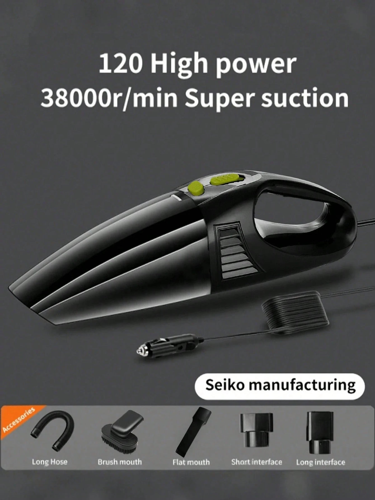 Portable Handheld Vacuum Cleaner, Dual Use For Home And Car, Powerful Suction Mini Cleaning Dust Remover, Comes With Multiple Accessories, Suitable For Car, Home And Office, Includes Crevice Nozzle