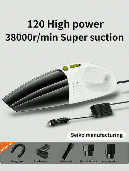 Portable Handheld Vacuum Cleaner, Dual Use For Home And Car, Powerful Suction Mini Cleaning Dust Remover, Comes With Multiple Accessories, Suitable For Car, Home And Office, Includes Crevice Nozzle