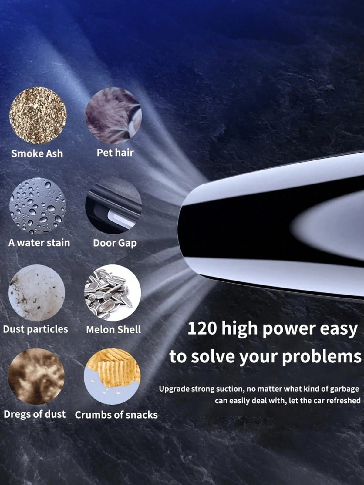 Portable Handheld Vacuum Cleaner, Dual Use For Home And Car, Powerful Suction Mini Cleaning Dust Remover, Comes With Multiple Accessories, Suitable For Car, Home And Office, Includes Crevice Nozzle