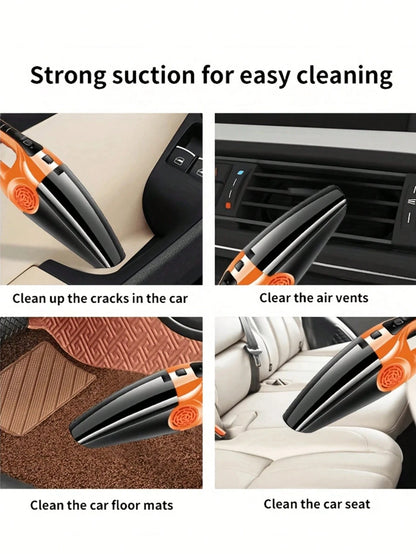 Portable Handheld Vacuum Cleaner, Dual Use For Home And Car, Powerful Suction Mini Cleaning Dust Remover, Comes With Multiple Accessories, Suitable For Car, Home And Office, Includes Crevice Nozzle