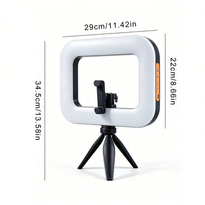 Portable LED Ring Light With Rig 3 Brightness Levels- Ergonomically Designed For Various Devices, Ideal For Video, Photography, Makeup, And Streaming, Perfect For Shooting While Traveling