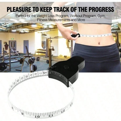 Portable Plastic Fitness Tape Measure 150cm/60in, Easy-To-Use Soft Ruler For Measuring Body Circumference Of Arms Legs Waist Chest, Flexible Retractable Tape For Student Home Gym Use