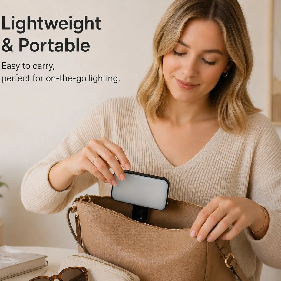 Portable Selfie Fill Light With Clip, Suitable For Phone Camera, Video Conference LED Fill Light, 3 Lighting Modes, Rechargeable, Portable, Applicable For Laptop/Phone/Tablet/Zoom Call/Makeup, Suitabl