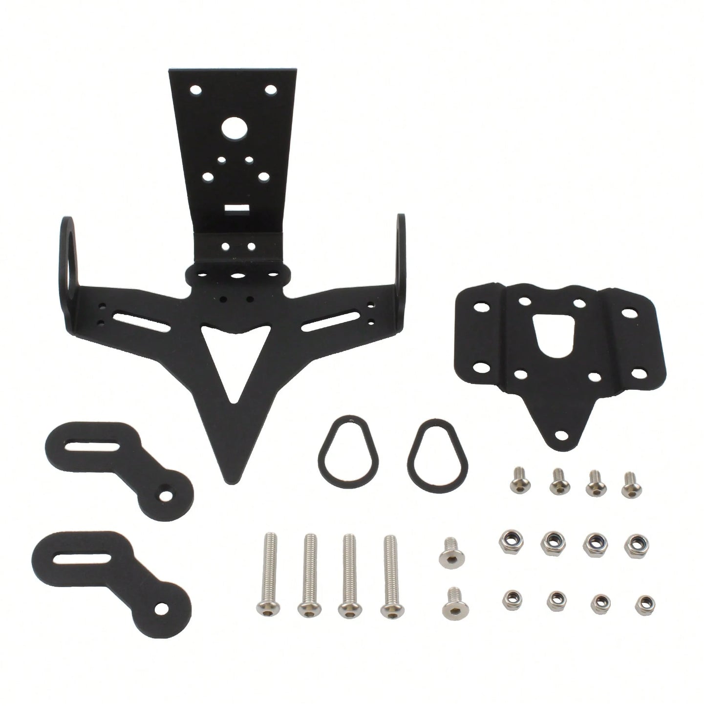 PowerMotor Motorcycle License Plate Holder Mounting Bracket Tail Tidy Fender Eliminator For MT 07 FZ 07 MT-07 FZ-07 2013-2024 Street Bike Modification Parts