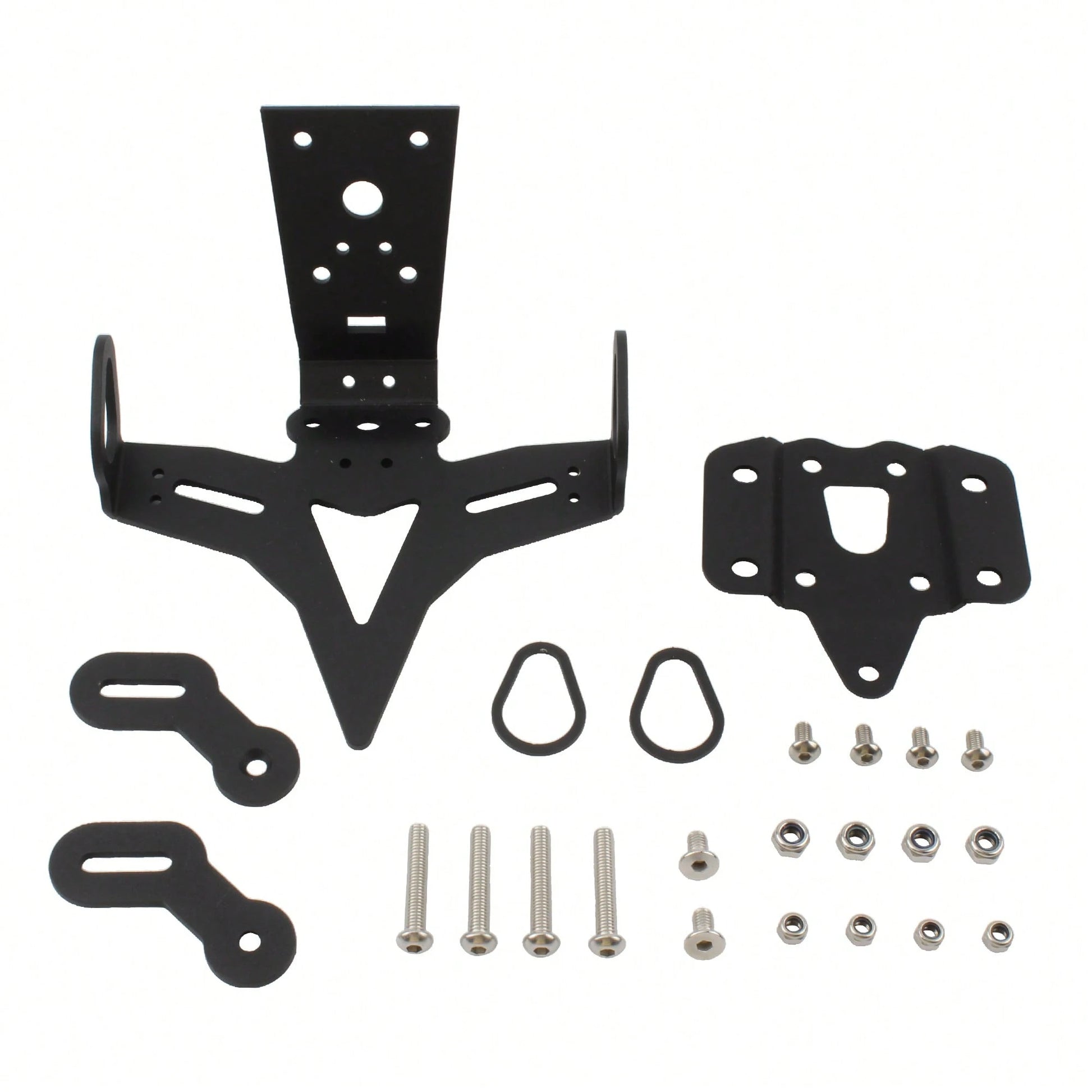PowerMotor Motorcycle License Plate Holder Mounting Bracket Tail Tidy Fender Eliminator For MT 07 FZ 07 MT-07 FZ-07 2013-2024 Street Bike Modification Parts