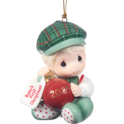 Precious Moments - 2025 Dated Boy Ornament Baby's First Christmas 251006
