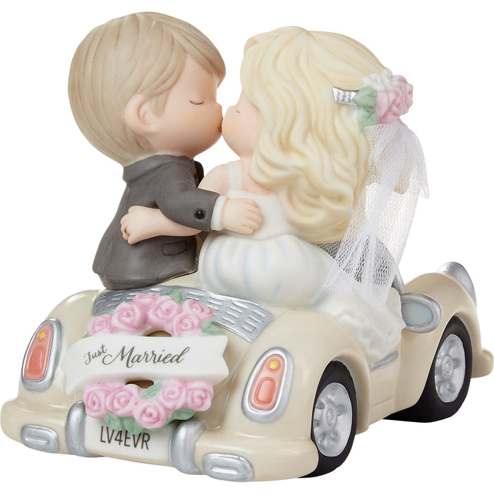 Precious Moments - On The Road To Forever Just Married Newlywed Porcelain Figurine 222011