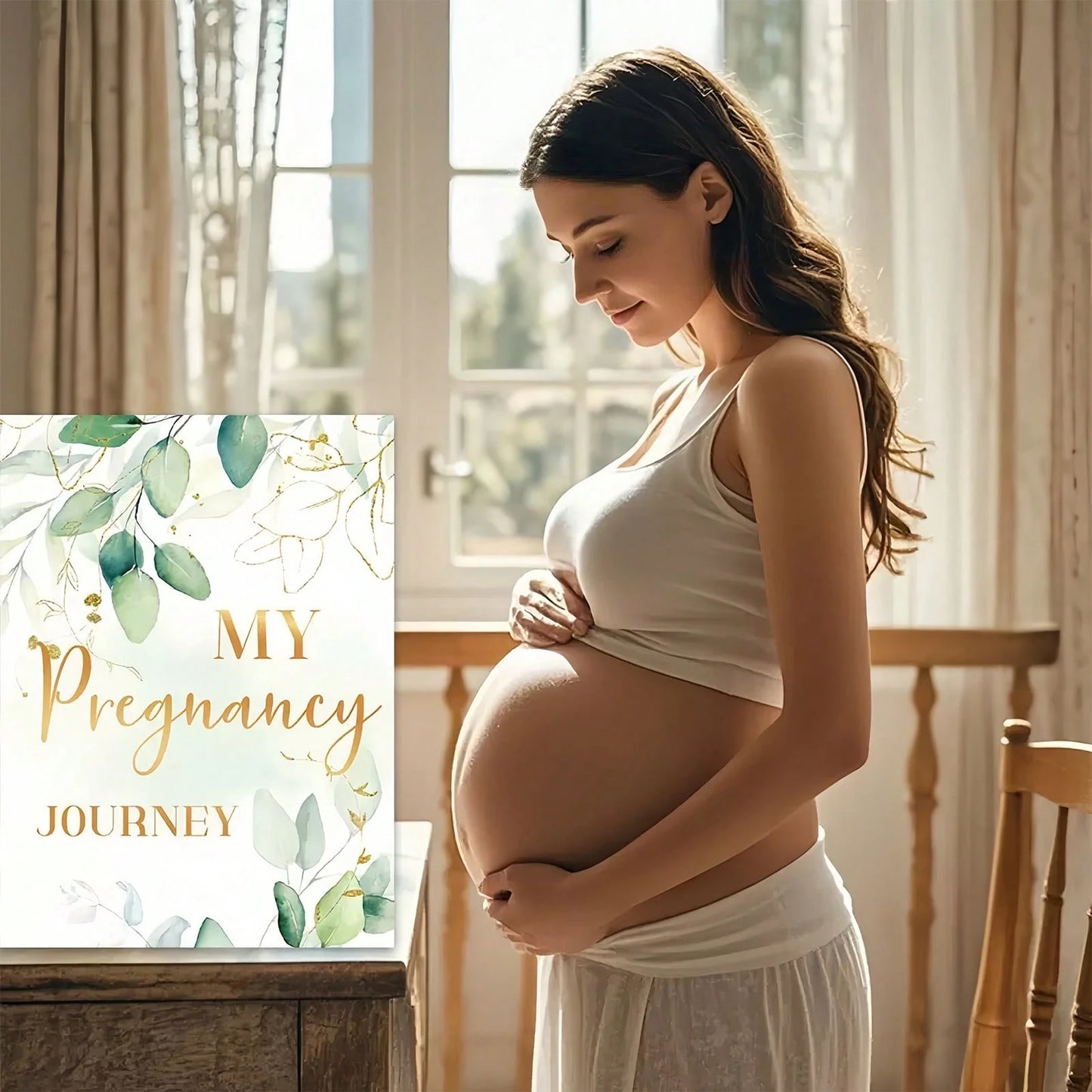 Pregnancy Journal With Keepsake Pocket,Hardcover Pregnancy Book, Weekly Pregnancy Planner With Calendar, Capture Every Milestone Of Mom