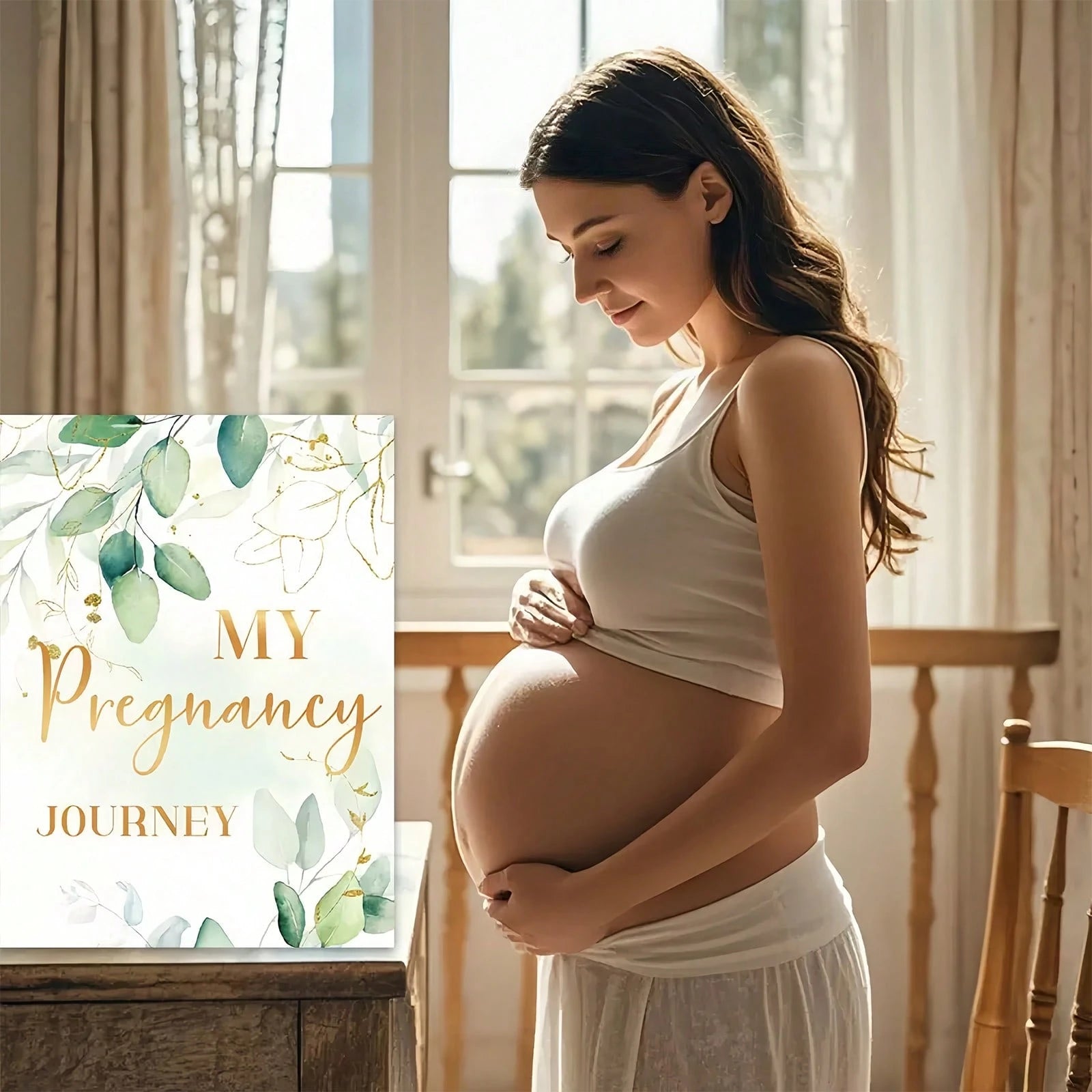 Pregnancy Journal With Keepsake Pocket,Hardcover Pregnancy Book, Weekly Pregnancy Planner With Calendar, Capture Every Milestone Of Mom