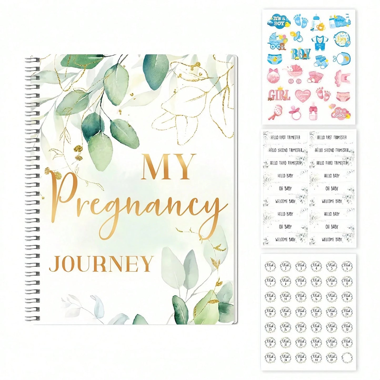 Pregnancy Journal With Keepsake Pocket,Hardcover Pregnancy Book, Weekly Pregnancy Planner With Calendar, Capture Every Milestone Of Mom