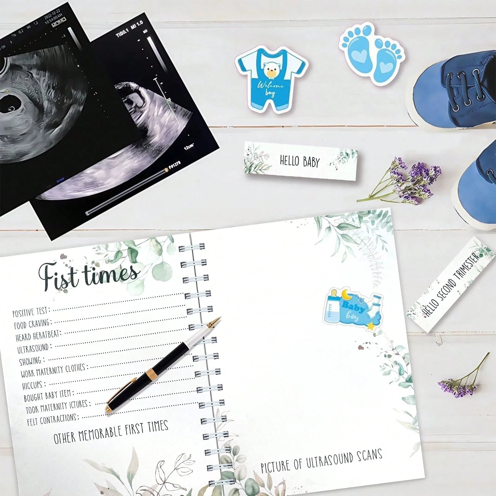 Pregnancy Journal With Keepsake Pocket,Hardcover Pregnancy Book, Weekly Pregnancy Planner With Calendar, Capture Every Milestone Of Mom