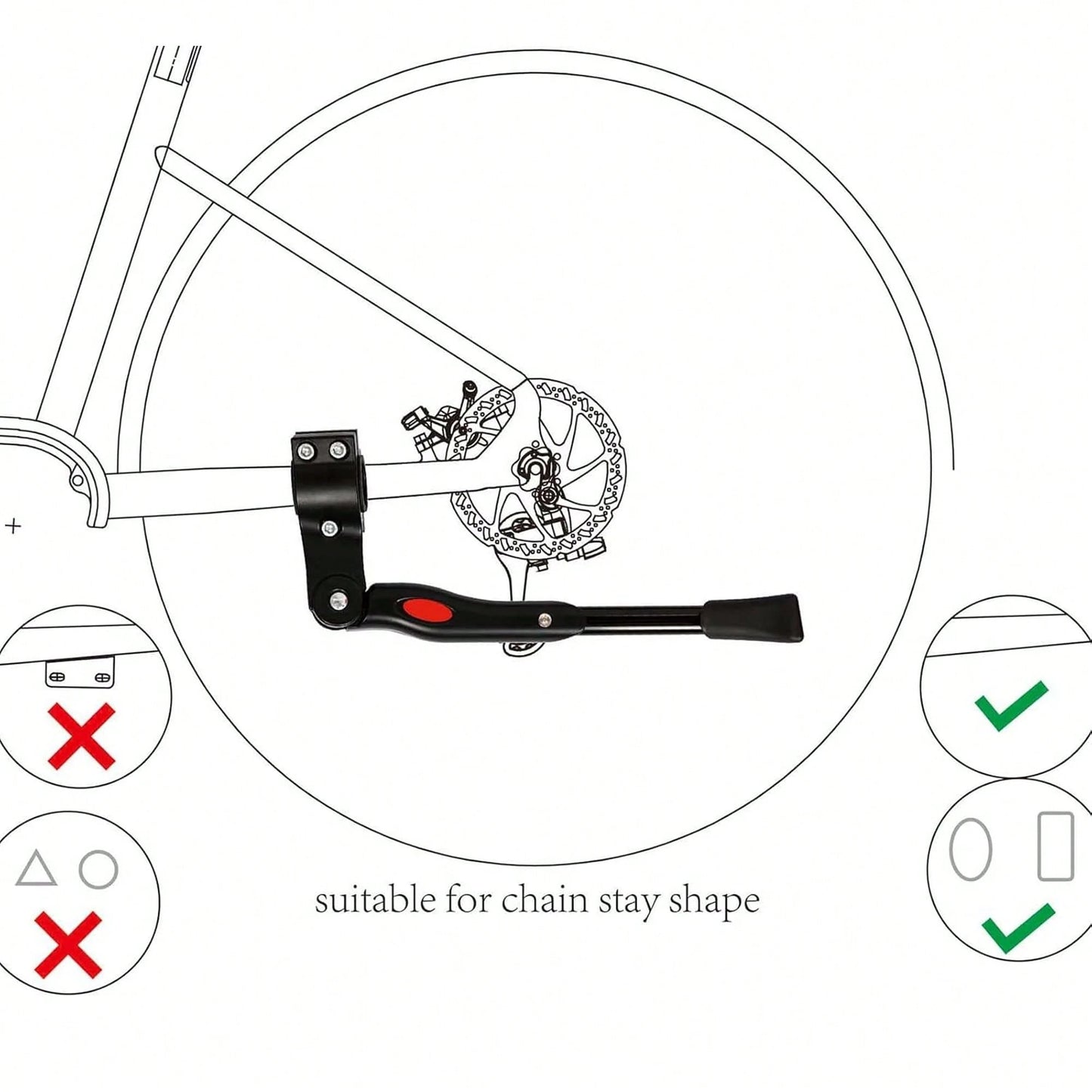 [Premium Bike Stand]Adjustable Bicycle Stand W/ Ergonomic Foot Pegs| Sturdy Metal Frame + Durable Painted Finish| For Mountain/Road Biking & Outdoor Cycling| Robust Stability, Sleek Metallic, Cycli